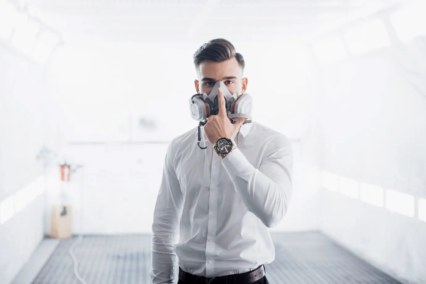 Master spray painter for car painting in the automotive industry.